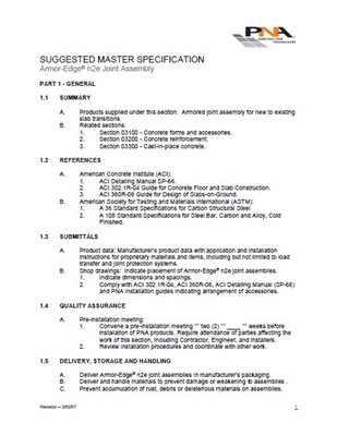 n2e Master Spec Cover Page